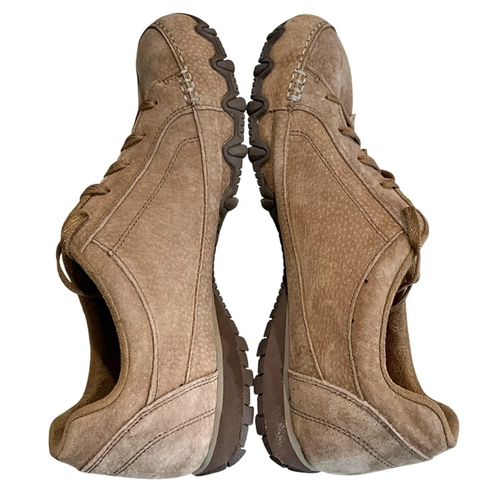 Skechers Bikers Curbed Women’s 9.5 Brown Suede Relaxed Fit Memory Foam Sneakers - Picture 6 of 13